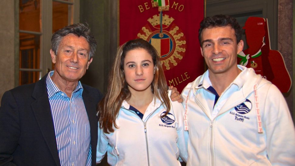 Il ct Cagnotto a Bergamo per promuovere gli Europei jr di tuffi