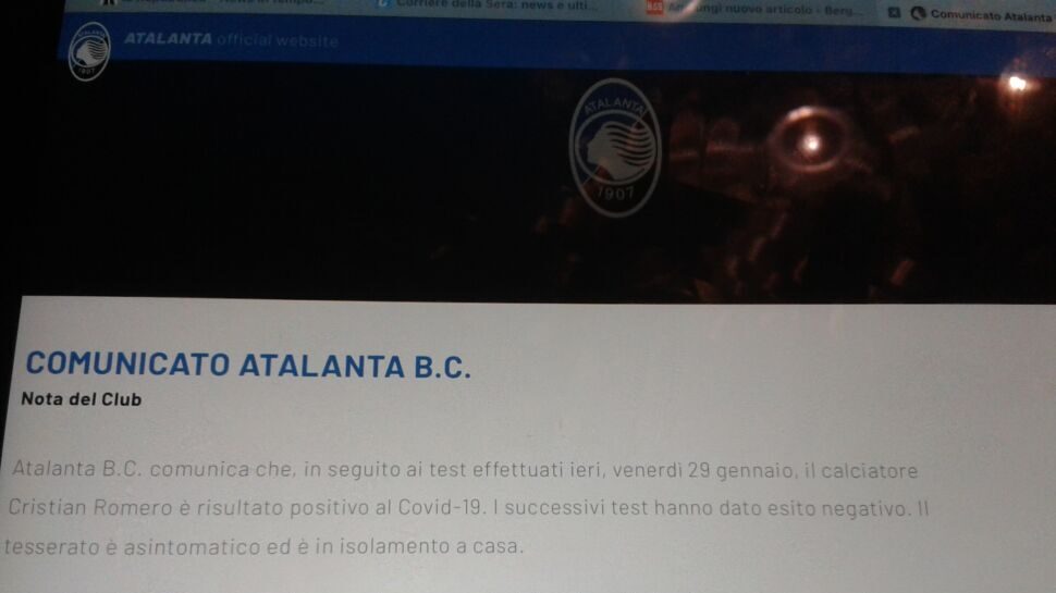 Cristian Romero prima positivo poi negativo al tampone. Ora è in isolamento